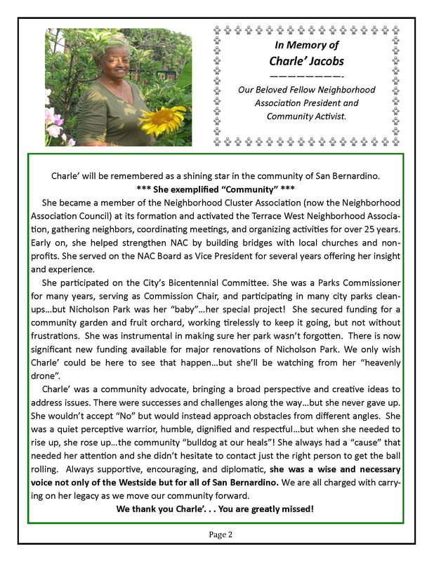 NAC San Bernardino newsletter, Fall 2023, page 2