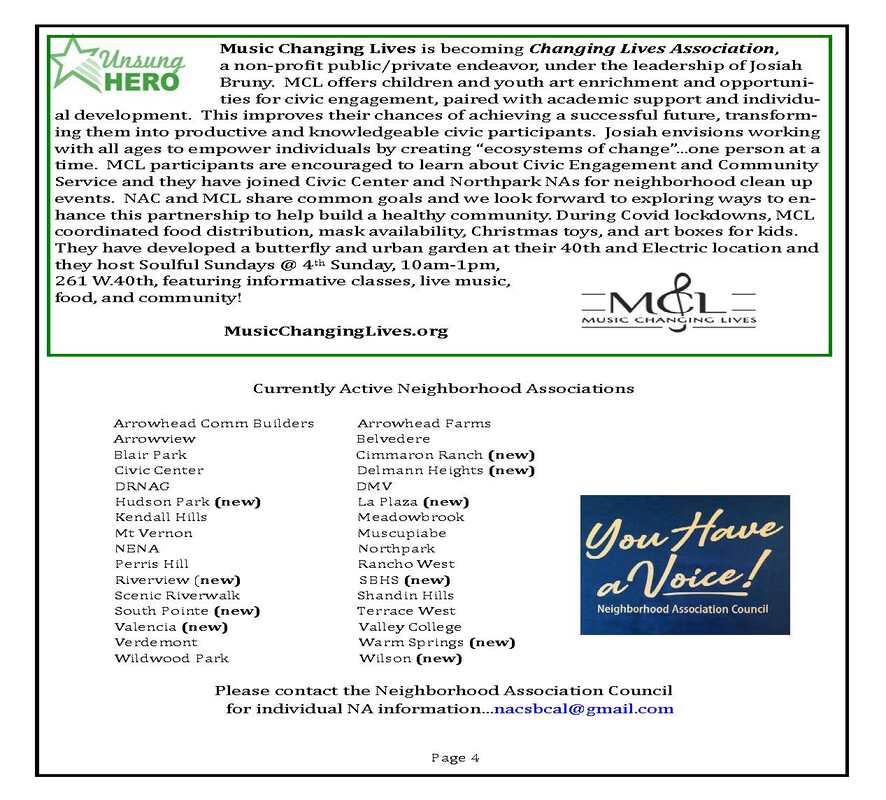 NAC San Bernardino newsletter, Winter 2022, page 4