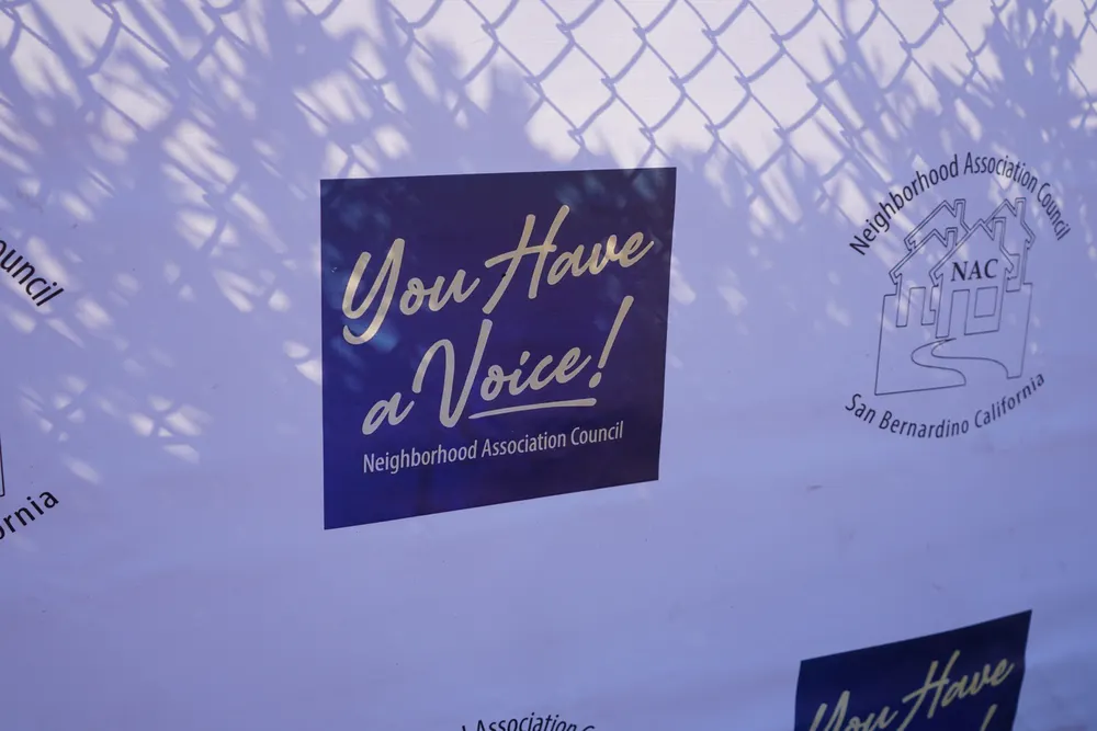 You Have a Voice sign on the NAC backdrop